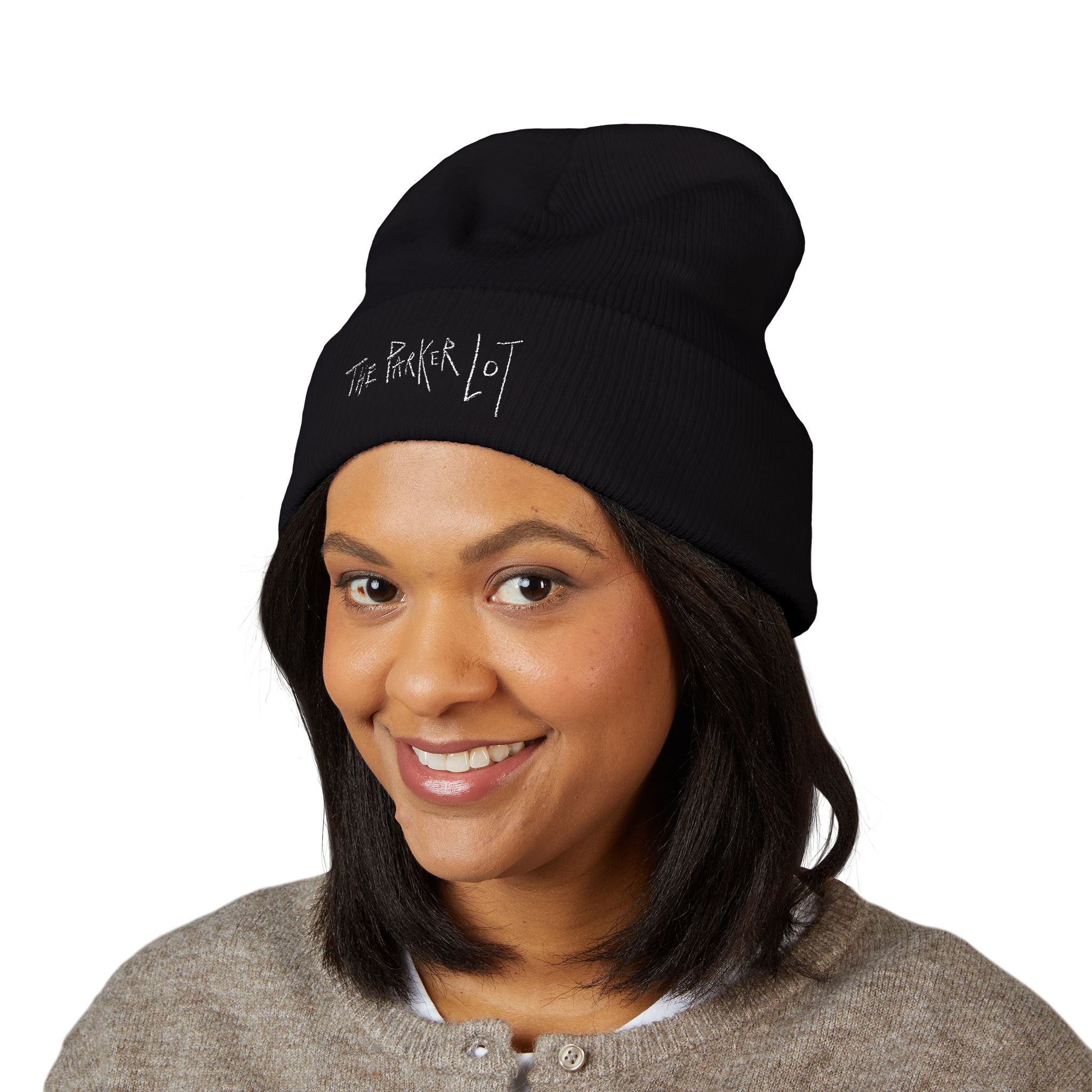 The Parker Lot, Classic Logo Beanie, White font