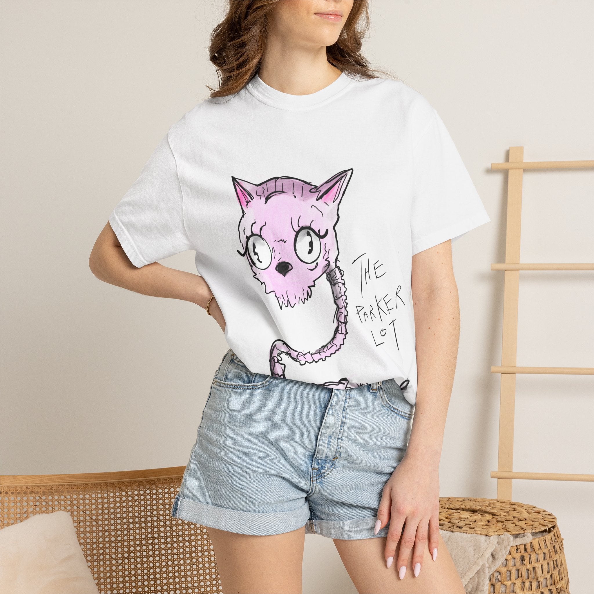 Pink Kitty Skull tee